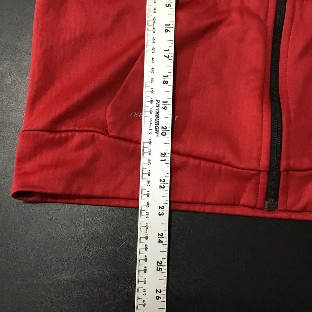 Nike Therma-Fit Jacket Boys XL‎ Red Black Hooded Full Zip